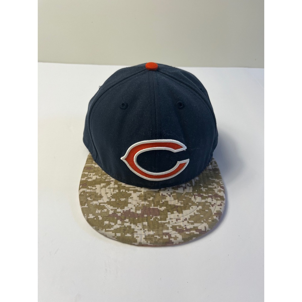 Chicago Bears New Era 59FIFTY Fitted Hat Navy Camo Salute to Service GSH Cap